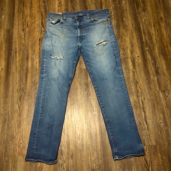 Levi's 511 Jeans Men's 38x32 Premium Denim Relaxed Straight Leg Distressed - Picture 1 of 9